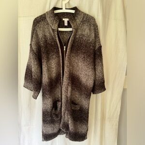Chico:Warm,comfy & long cardigan.